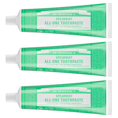 Dr. Bronner’s All-One Toothpaste Spearmint 5 oz 3-pack outer packaging