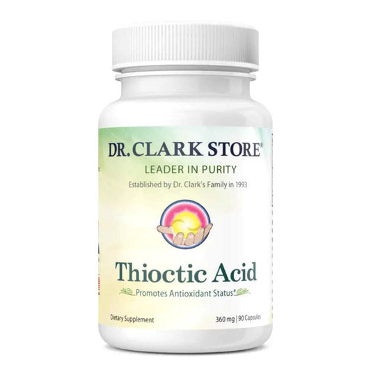 Dr. Clark Alpha Lipoic Acid 360 mg bottle and label