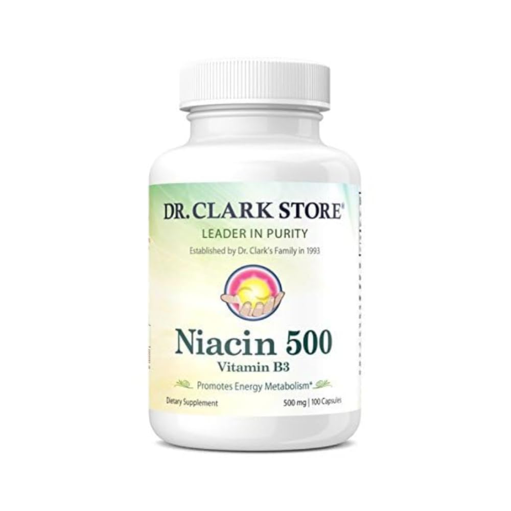 Dr. Clark Niacin 500 bottle front view
