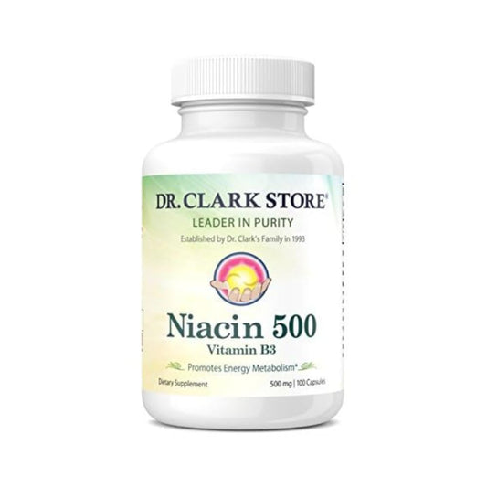 Dr. Clark Niacin 500 bottle front view