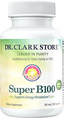 Front view of Dr Clark Store B Vitamin Complex SuperB100 bottle