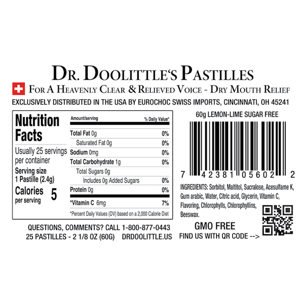 Glycerin and vitamin C rich composition of pastilles