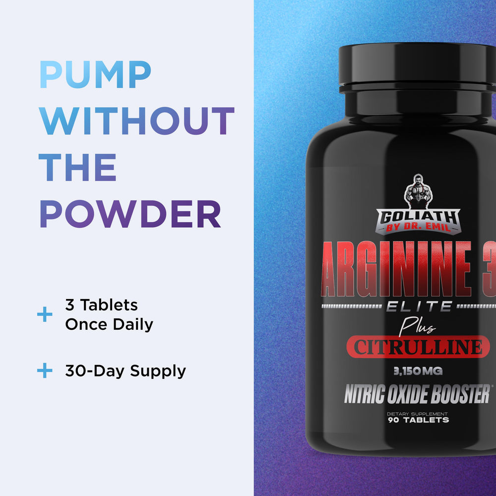 Ingredients and nutrition panel for Dr. Emil Elite L-Arginine