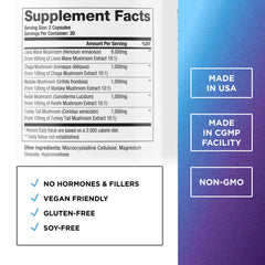 Close-up of Lion's Mane extract capsules highlighting potency