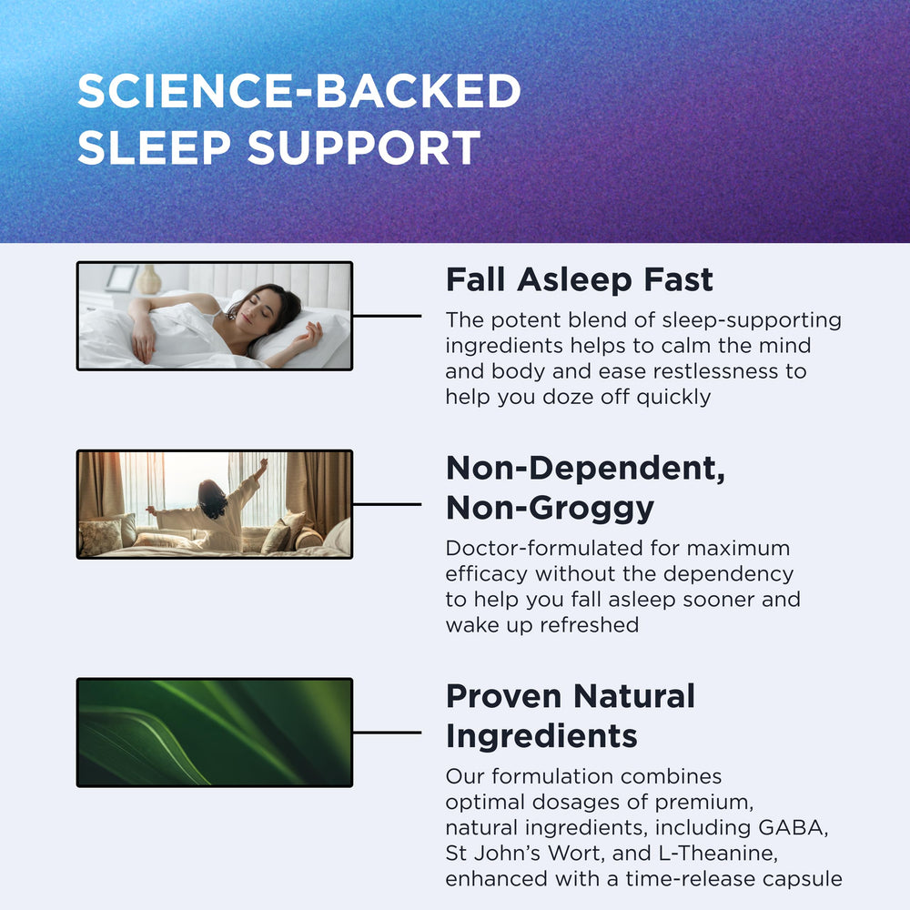 Doctor-formulated sleep aid concept image