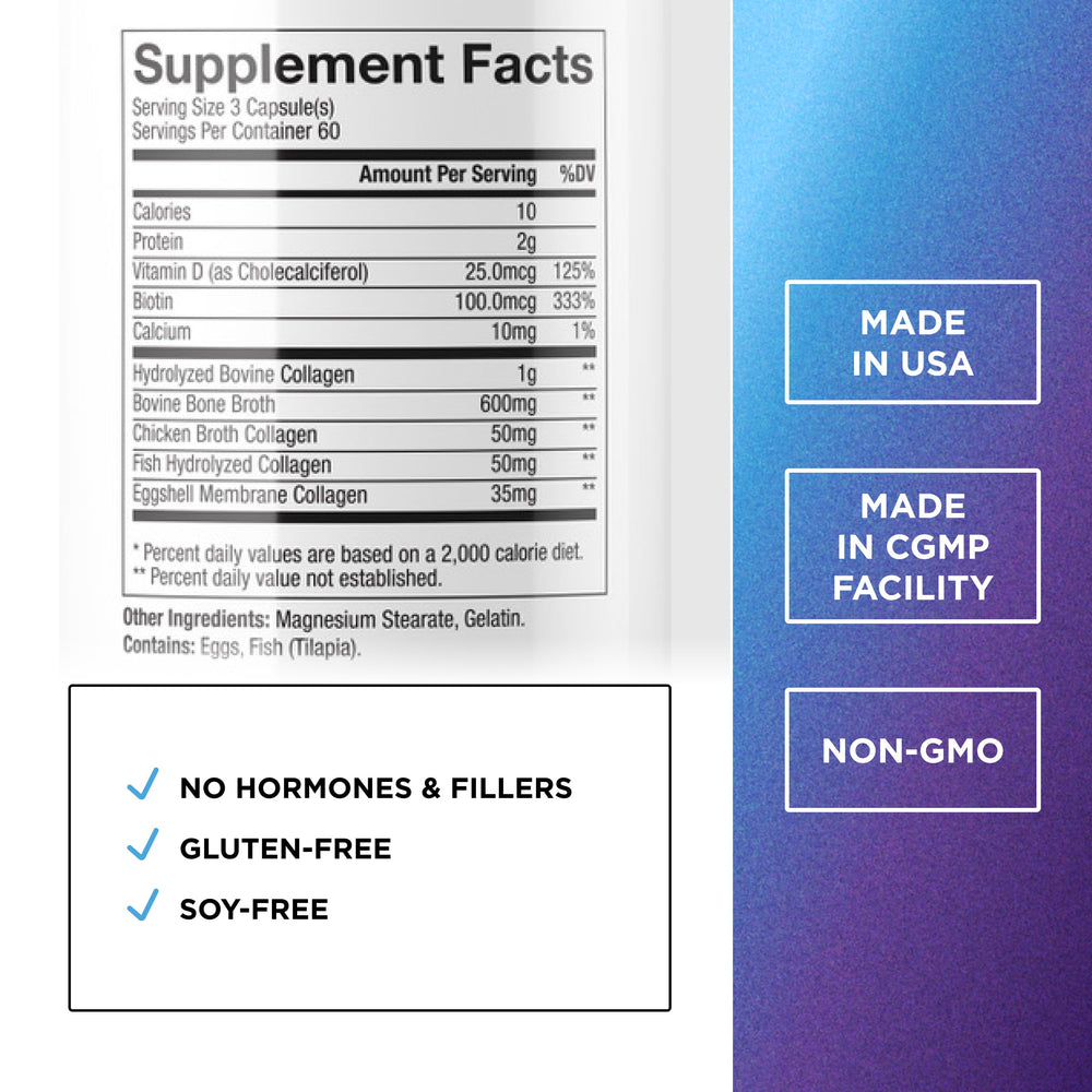 Close-up of DR. EMIL NUTRITION capsules, easy-to-swallow daily supplement.
