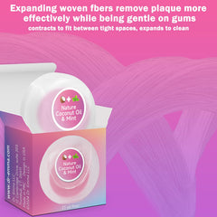 Portable 33-yard floss pack suitable for on-the-go oral care