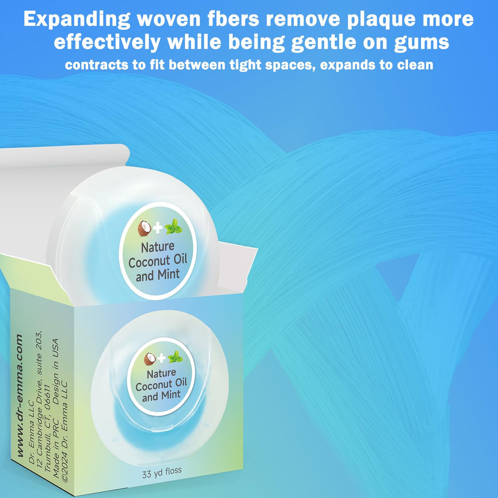 Mint freshness cue on dental floss packaging
