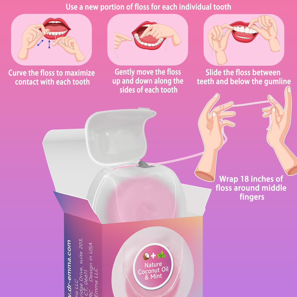 Floss designed for braces and implants with a woven texture