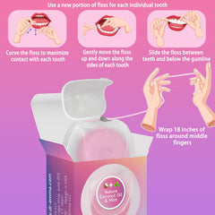 Floss designed for braces and implants with a woven texture