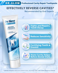 Dr. Glow toothpaste packaging showing 3.52oz x 2