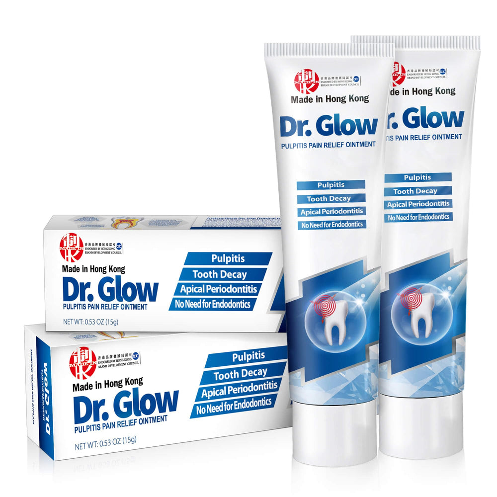 Front view of Dr. Glow Oral Care Cream bottle