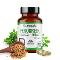 Dr. Herbalist Fenugreek Extract 350mg bottle with 60 capsules