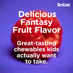 Dr. Kids dosage label with pre-measured soft chews for convenience.