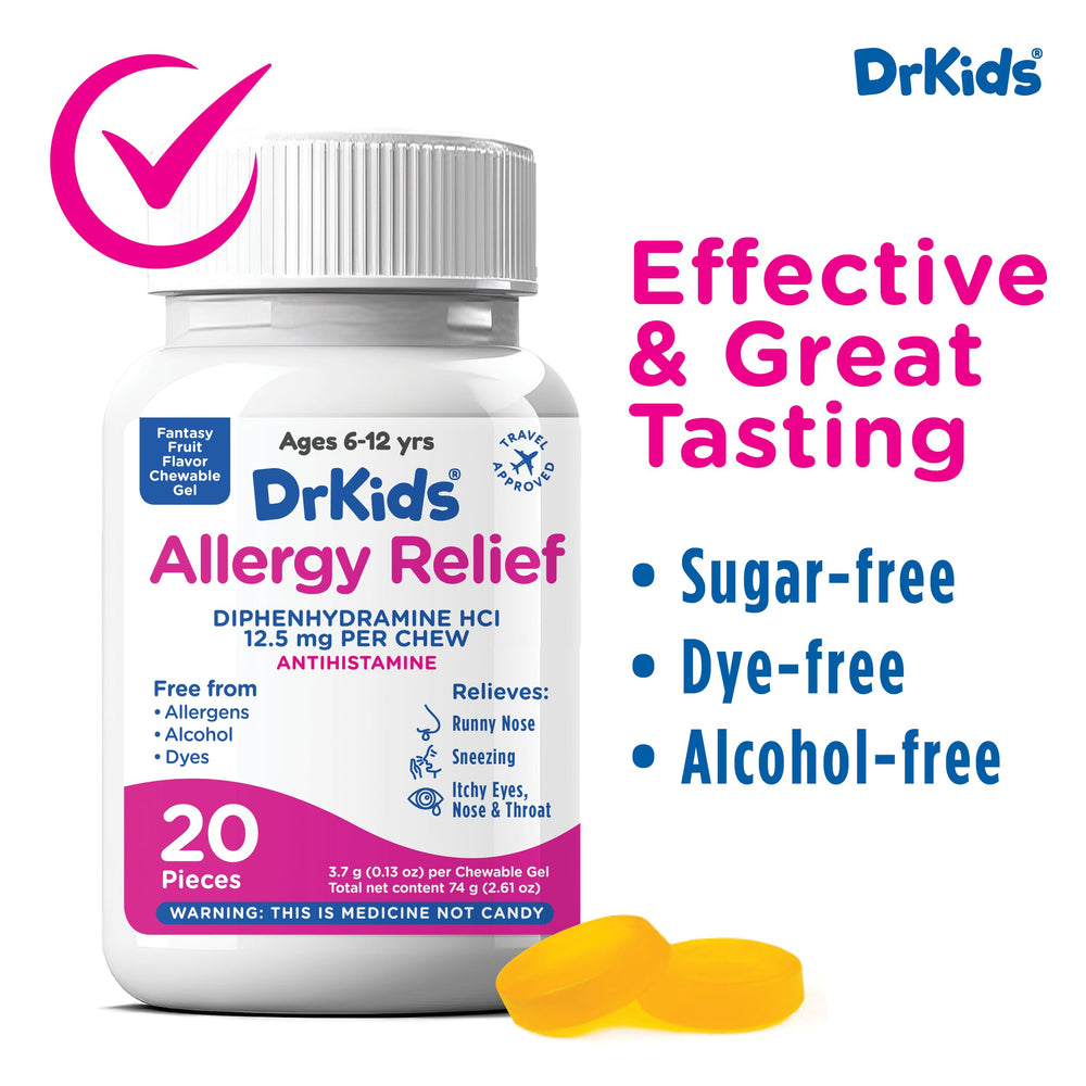 Dr. Kids fantasy fruit flavor communicates pleasant taste for kids.