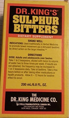DR.KING'S Sulphur Bitters 200ml dietary supplement bottle