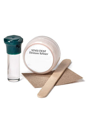 Dr. Leonard's Sensi-Dent Denture Reliner Kit box and components