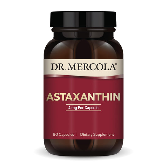 Bottle of Dr. Mercola Organic Astaxanthin 4 mg - 90 capsules