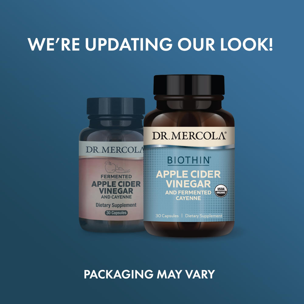 Biothin capsules in bottle for Dr. Mercola Apple Cider Vinegar and Fermented Cayenne