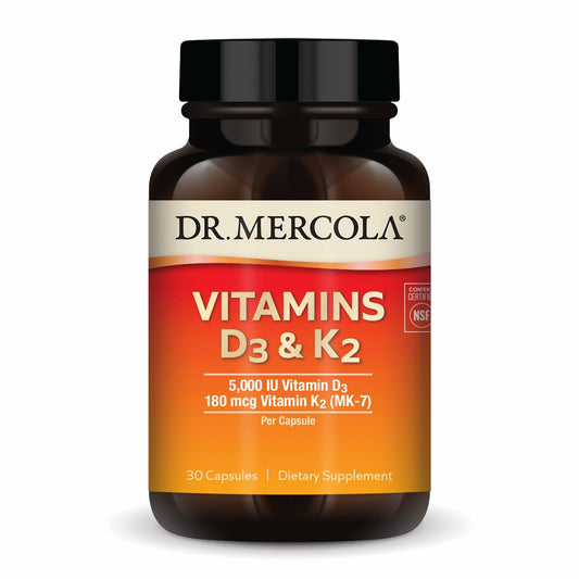 Dr. Mercola D3 & K2 bottle packaging