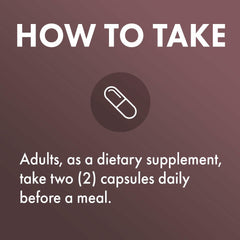 Serving size information: 60 capsules (30 servings) on label