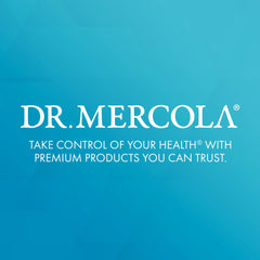 Lifestyle shot with Dr. Mercola enzymes and healthy foods