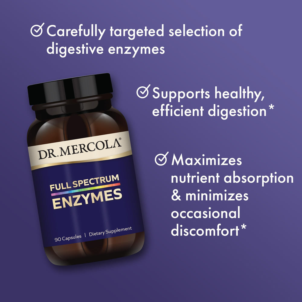 Enzymes helping with occasional bloating and gas