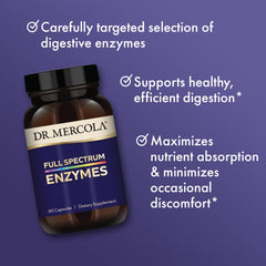 Enzymes helping with occasional bloating and gas