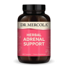 Dr. Mercola Herbal Adrenal Support bottle with outer packaging