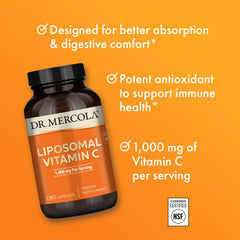 Pouring image suggesting convenient daily use of Dr. Mercola Liposomal Vitamin C.