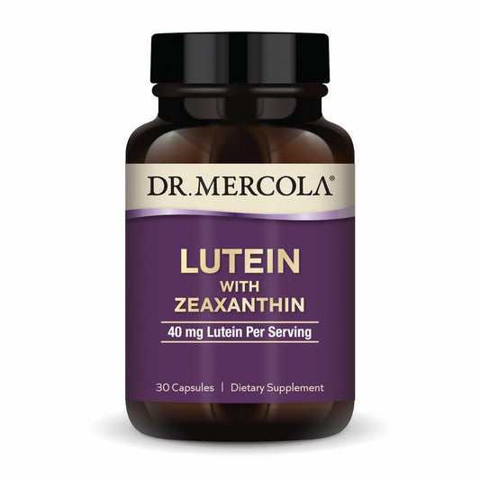 Dr. Mercola Lutein with Zeaxanthin bottle and label
