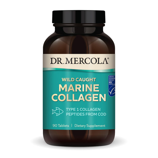 Dr. Mercola Wild Caught Marine Collagen bottle with 90 tablets