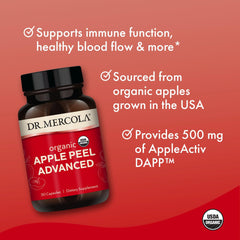 Dr. Mercola dried apple peel powder texture highlighting natural polyphenol content