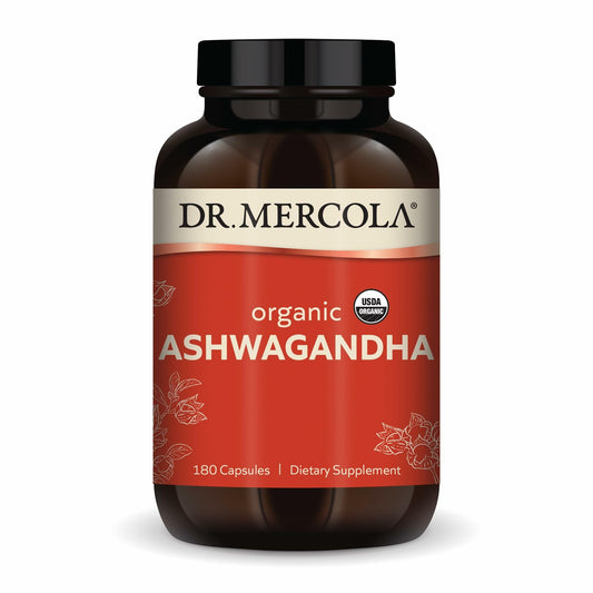 Dr. Mercola Organic Ashwagandha bottle label