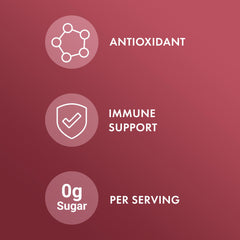 Close-up of ingredients: Organic Astaxanthin from microalgae and Acerola Cherry