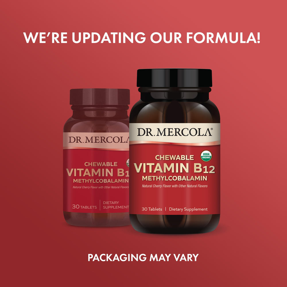 Chewable Vitamin B12 tablets in cherry flavor