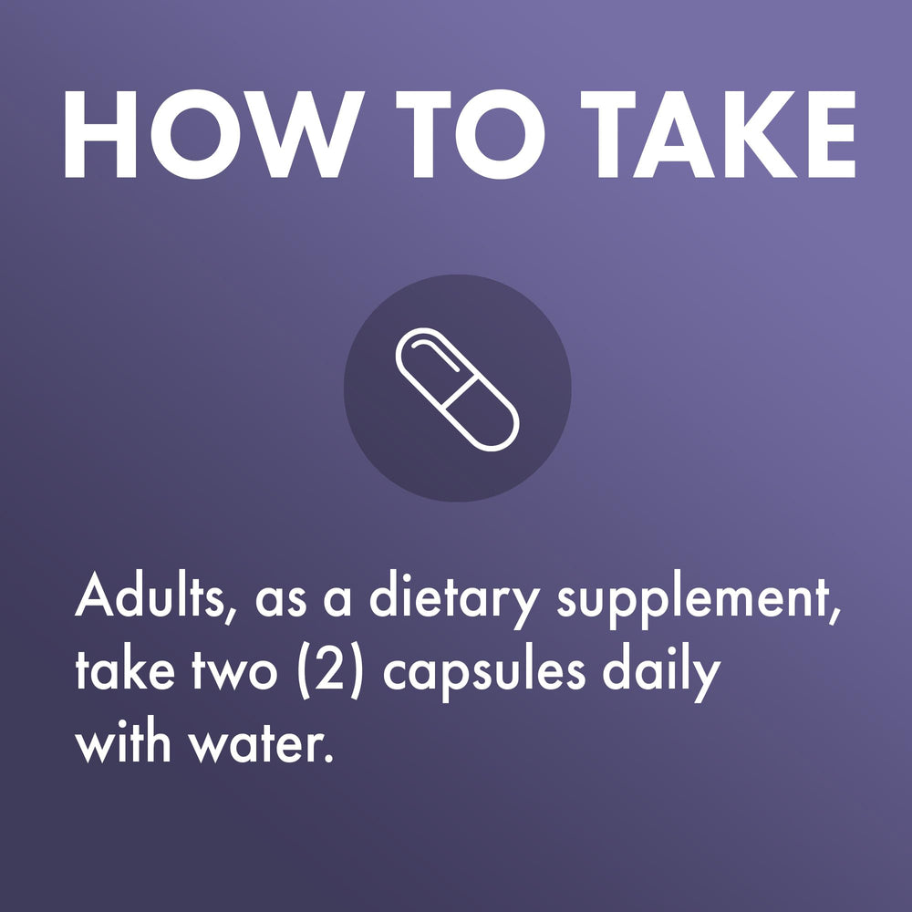 Nutrition facts and serving size on the bottle