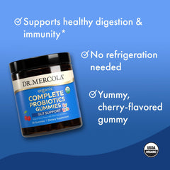 Gummies next to nutrition facts label