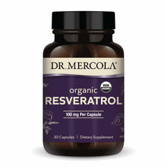 Dr. Mercola Organic Resveratrol bottle and label