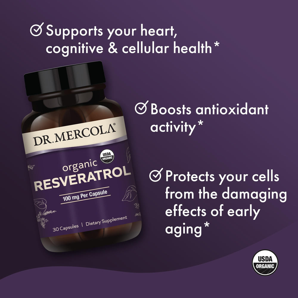 Close-up of 100 mg Trans-Resveratrol capsules