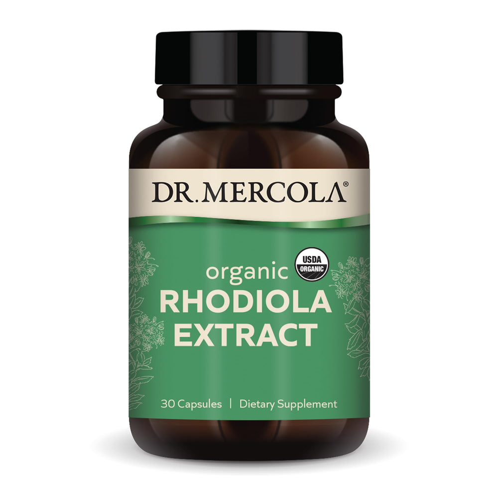 Dr. Mercola Rhodiola Extract bottle with 30 servings