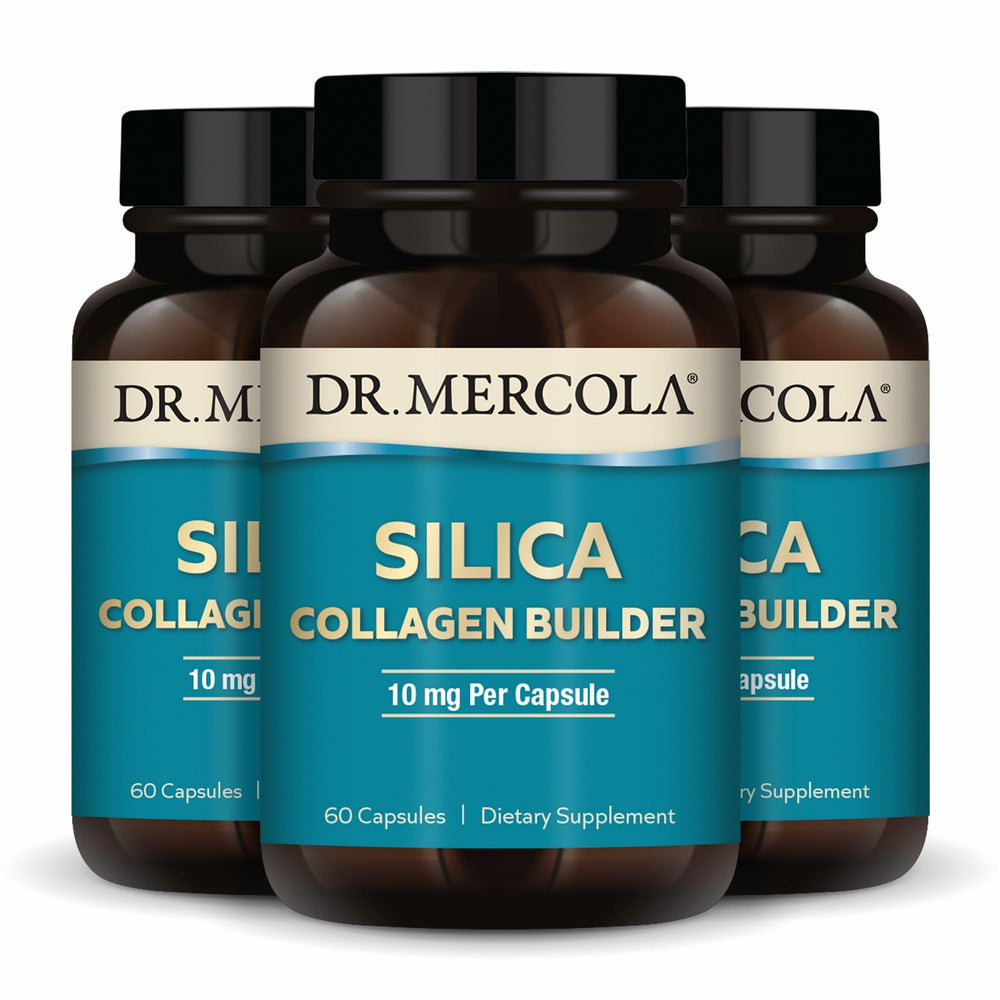 Bottle of Dr. Mercola Silica Collagen Builder - 180 capsules