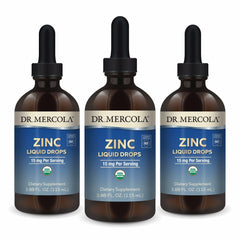 Dr. Mercola Zinc Liquid Drops three-pack front view