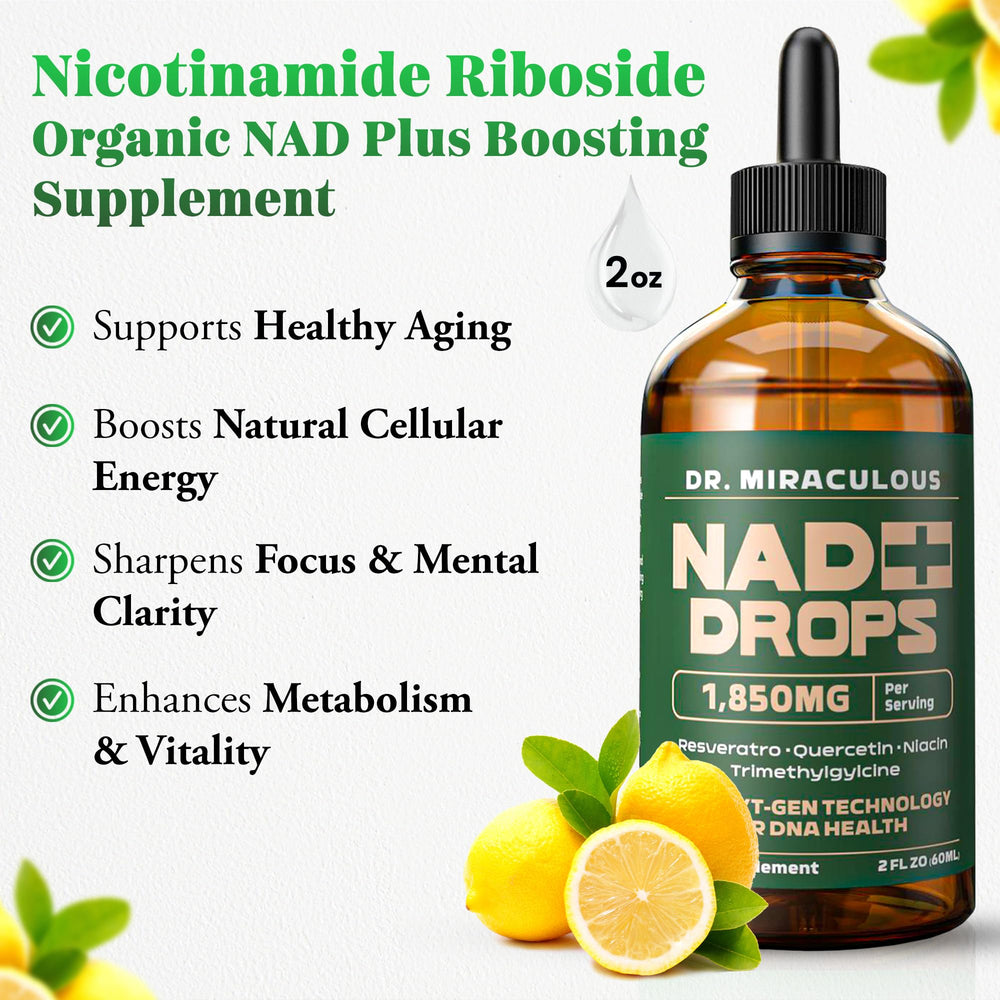 Lifestyle image of a man and a woman using NAD+ drops