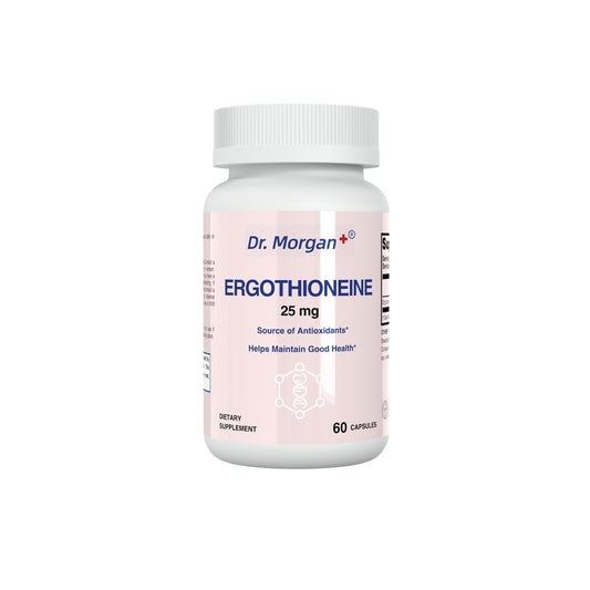 Front view of Dr. Morgan Ergothioneine supplement bottle