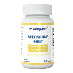 Dr. Morgan Spermidine & Ergothioneine supplement bottle label