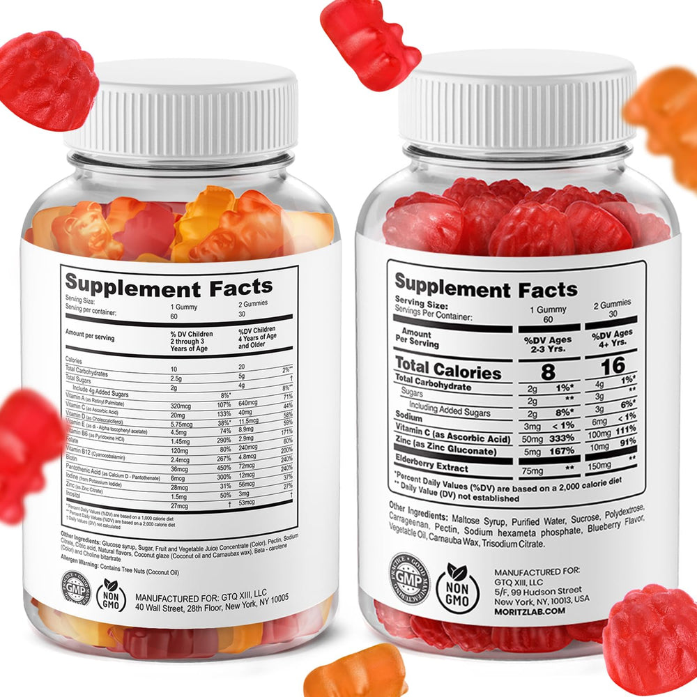 DR MORITZ Kids Multivitamin Gummies 120 count 2 pack