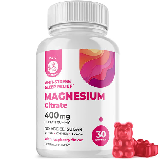 DR. MORITZ Magnesium Gummies for Adults Raspberry Flavor - 30 Count
