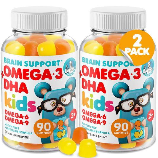 Front view of DR. MORITZ Omega 3 Kids Gummies bottle, 180-count