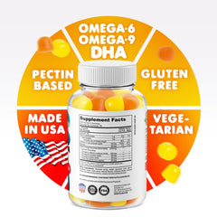 Gluten-free and dairy-free Omega 3-6-9 gummies for kids